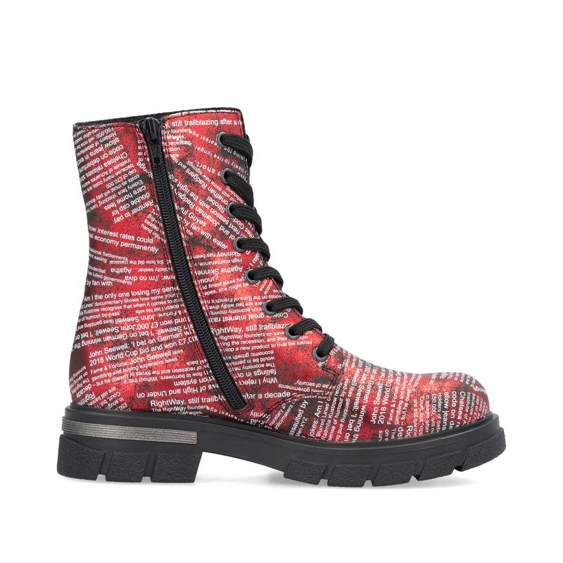 Rieker Artikelnummer Z9120-35 Rieker Damen Biker Boots metallicrot Riesige Rabatte