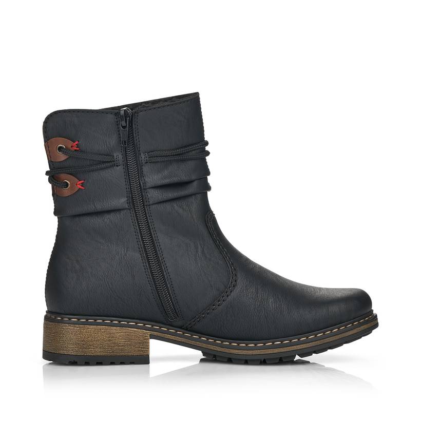 Rieker Artikelnummer Z68M1-01 Rieker Damen Kurzstiefel mattschwarz Kostenloser Versand international