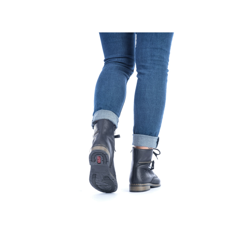 Rieker Artikelnummer 71208-00 Rieker Damen Biker Boots tiefschwarz Begrenzt auf 3 Tage