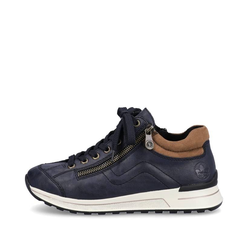 Rieker Artikelnummer N1400-14 Rieker Damen Sneaker Low pazifikblau-braun