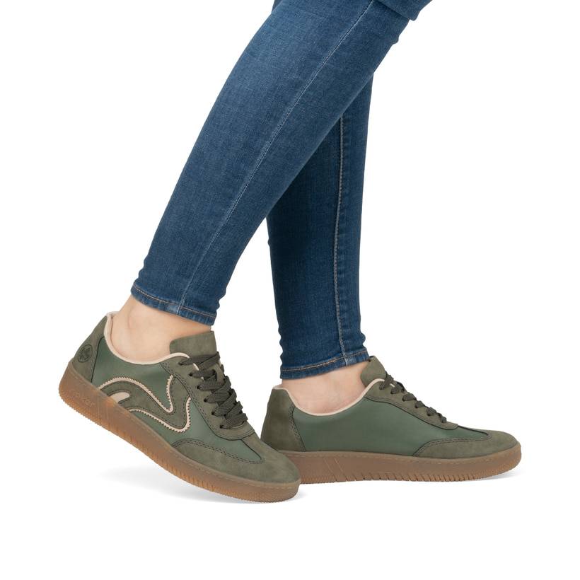 Rieker Artikelnummer M5512-54 Rieker Damen Sneaker Low kaktusgrün 2025