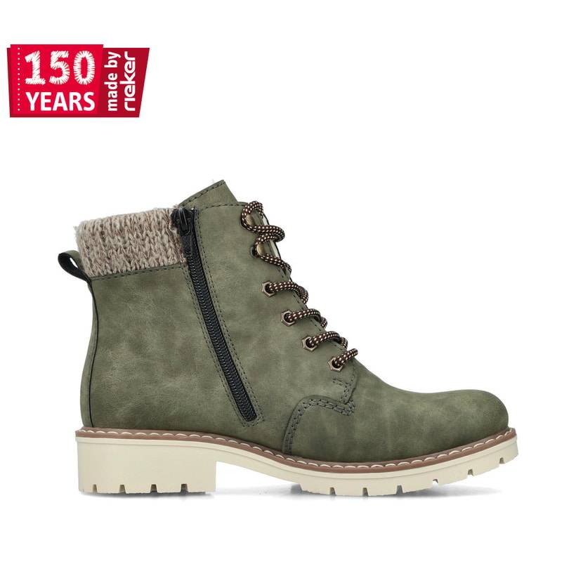 Rieker Artikelnummer Y9118-54 Rieker Damen Schnürstiefel kaktusgrün Outlet