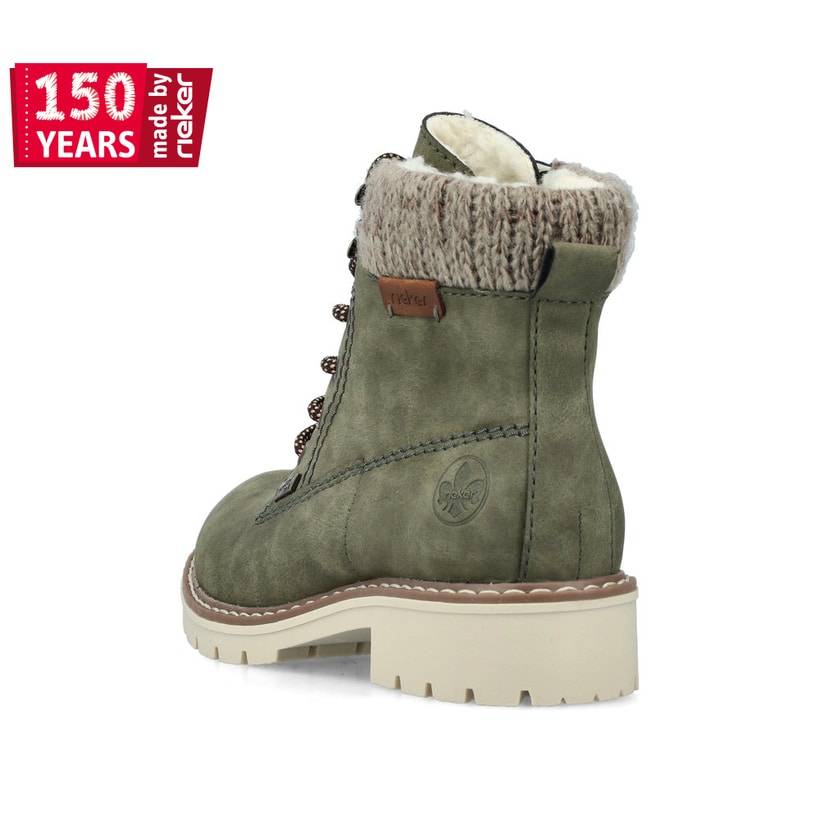 Rieker Artikelnummer Y9118-54 Rieker Damen Schnürstiefel kaktusgrün Outlet