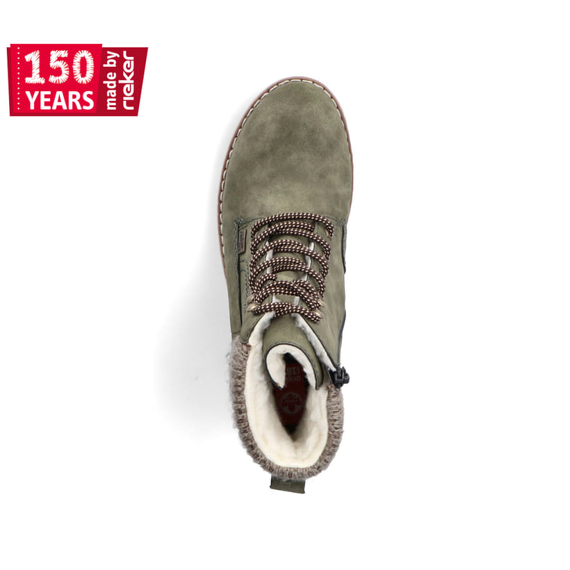 Rieker Artikelnummer Y9118-54 Rieker Damen Schnürstiefel kaktusgrün Outlet
