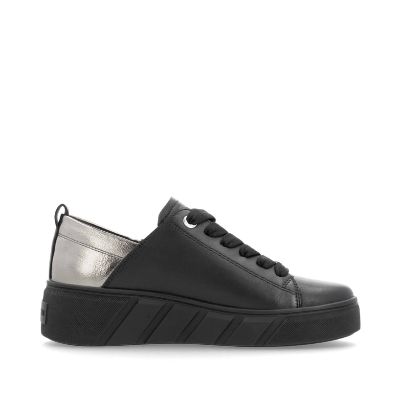 Rieker Artikelnummer W0502-03 Rieker Damen Sneaker Low mattschwarz-silber Auslauf