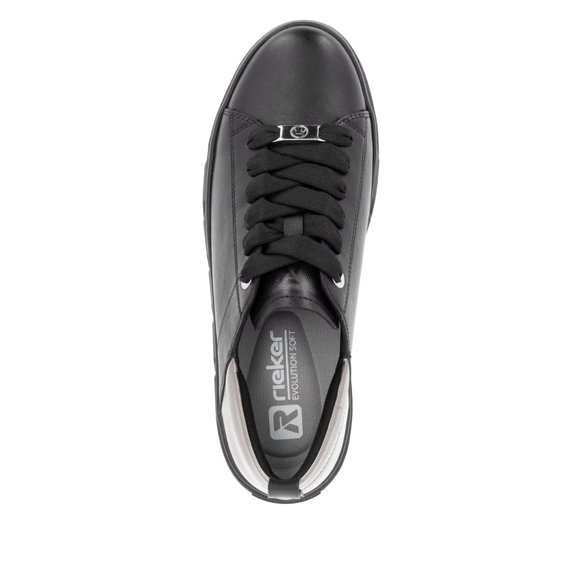 Rieker Artikelnummer W0502-03 Rieker Damen Sneaker Low mattschwarz-silber Auslauf