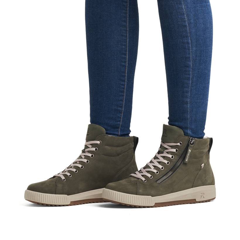 Rieker Artikelnummer W0164-54 Rieker Damen Sneaker High schilfgrün im Angebot