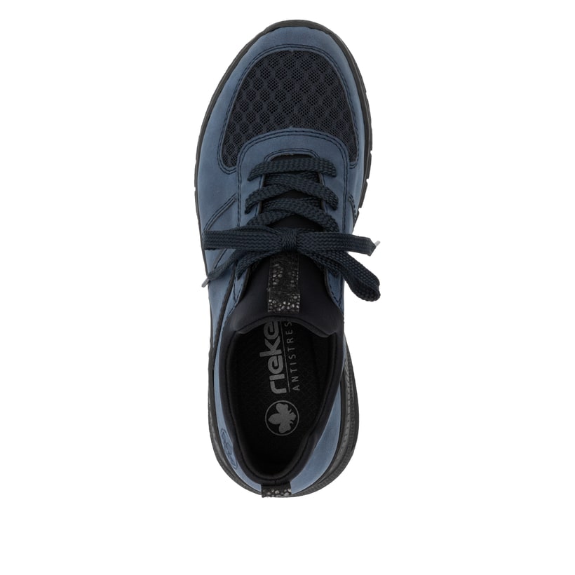 Rieker Artikelnummer M4970-14 Rieker Damen Slipper pazifikblau Fabrikverkauf