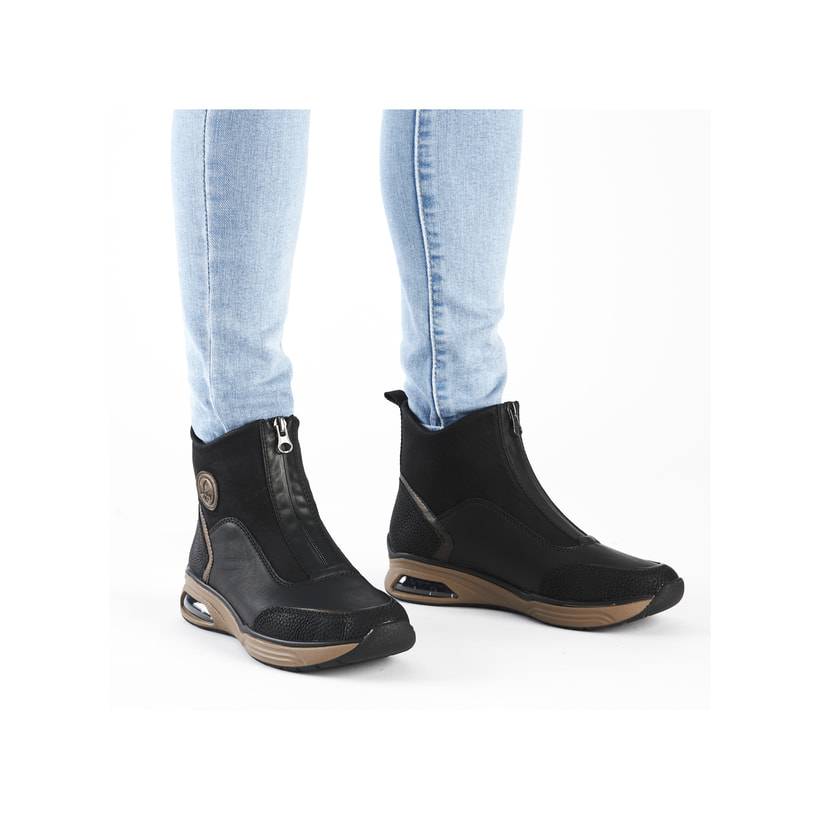 Rieker Artikelnummer M5656-00 Rieker Damen Stiefeletten stahlschwarz Sonderangebot