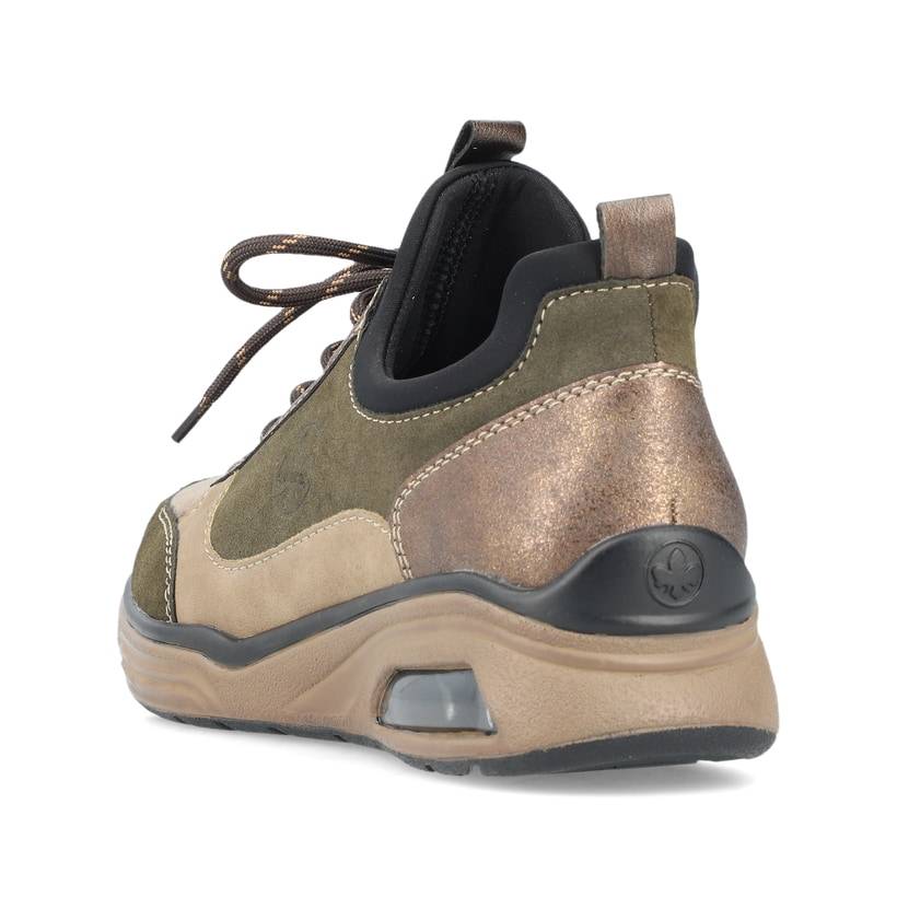 Rieker Artikelnummer M5660-64 Rieker Damen Slipper grünbraun Großer Ausverkauf