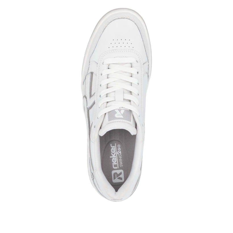 Rieker Artikelnummer W1900-80 Rieker Damen Sneaker Low frostweiß-grau Online Shopping