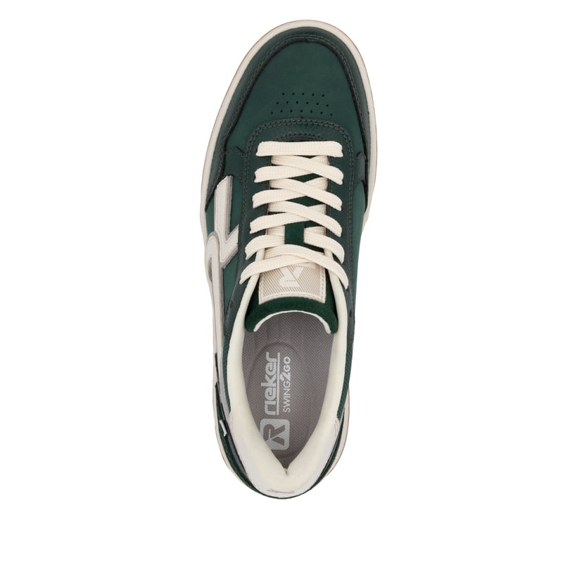 Rieker Artikelnummer W1900-54 Rieker Damen Sneaker Low waldgrün-weiß Exklusivangebot