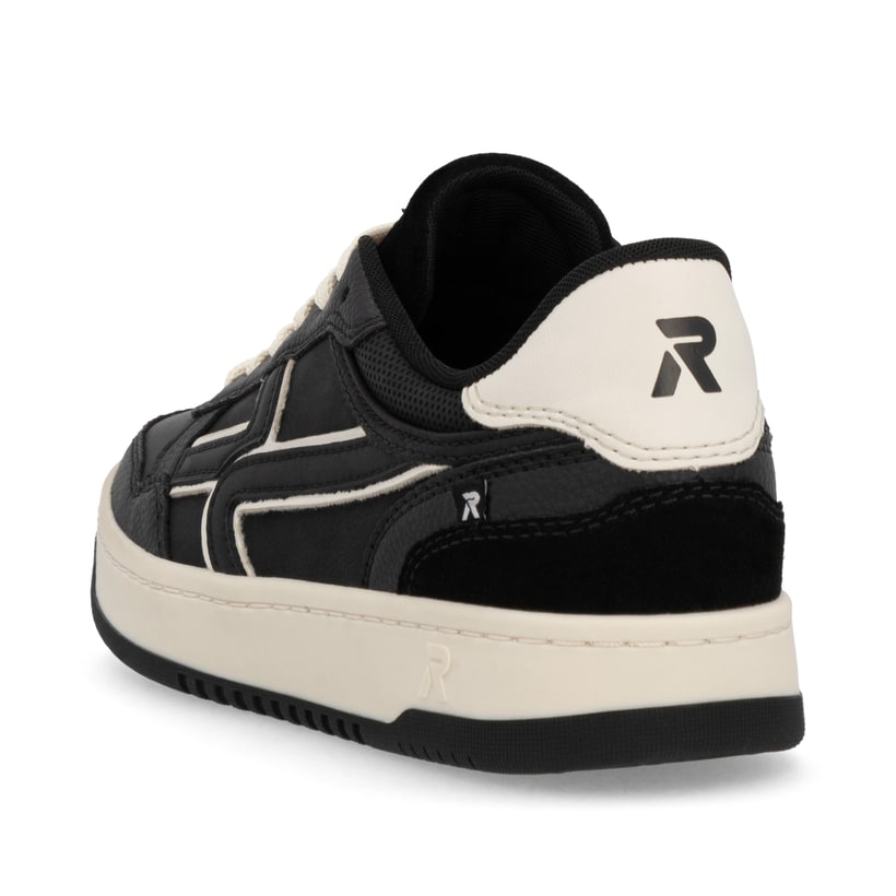 Rieker Artikelnummer W1900-00 Rieker Damen Sneaker Low urbanschwarz-weiß Saisonschlussverkauf