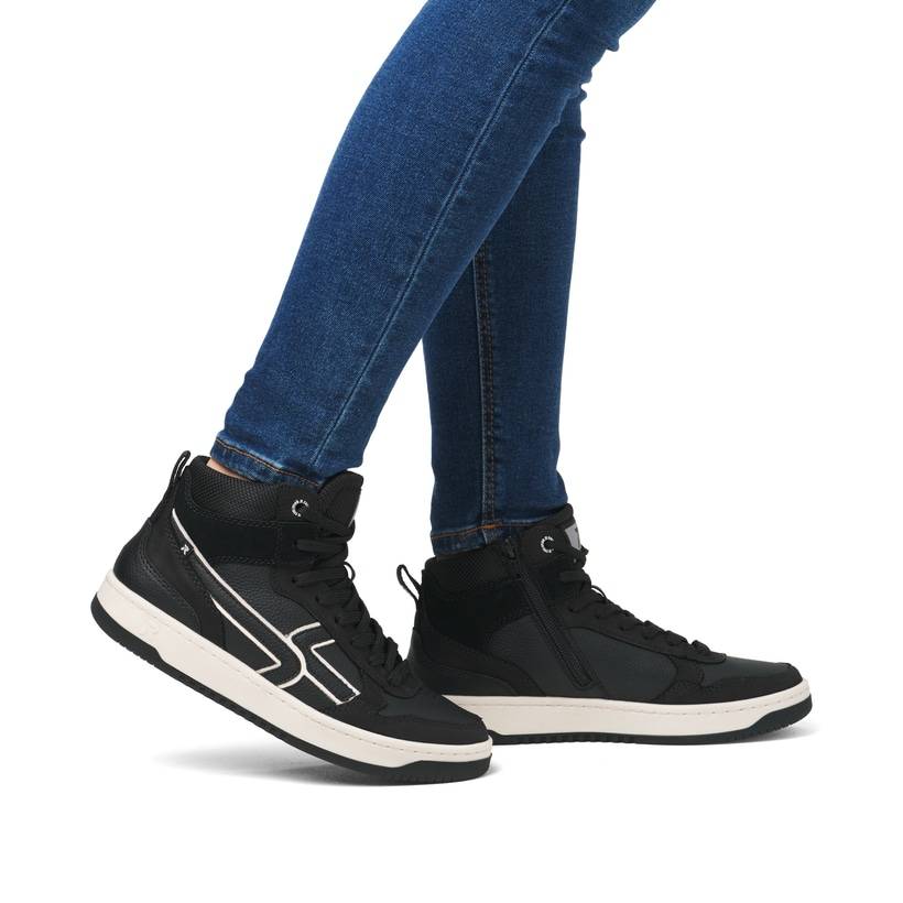 Rieker Artikelnummer W1970-00 Rieker Damen Sneaker High carbonschwarz Black Friday