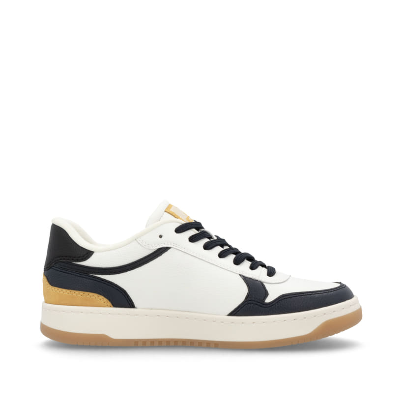 Rieker Artikelnummer U1900-81 Rieker Herren Sneaker Low cremeweiß-schwarz Muttertagsangebot