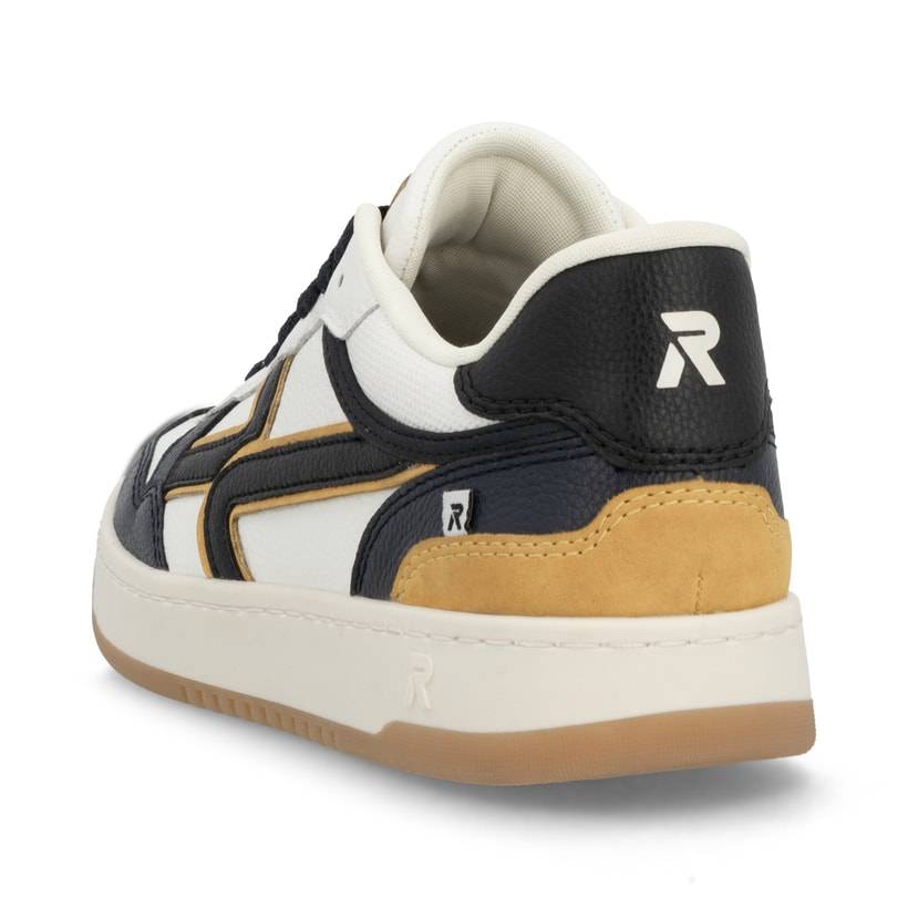 Rieker Artikelnummer U1900-81 Rieker Herren Sneaker Low cremeweiß-schwarz Muttertagsangebot