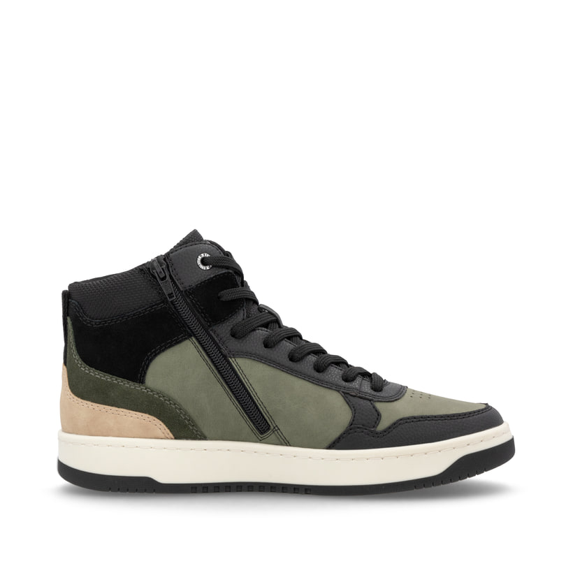Rieker Artikelnummer U1970-01 Rieker Herren Sneaker High khaki-schwarz Vatertagsangebot