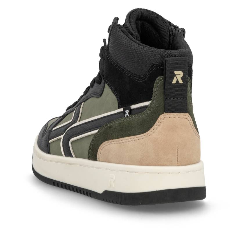 Rieker Artikelnummer U1970-01 Rieker Herren Sneaker High khaki-schwarz Vatertagsangebot