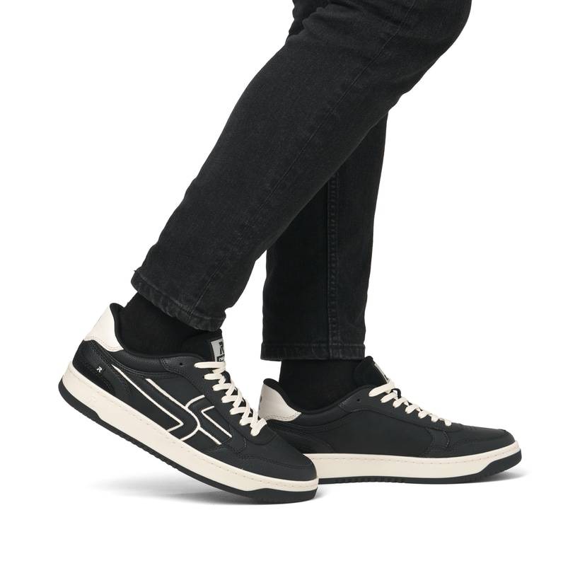 Rieker Artikelnummer U1900-00 Rieker Herren Sneaker Low urbanschwarz-weiß Heißer Verkauf