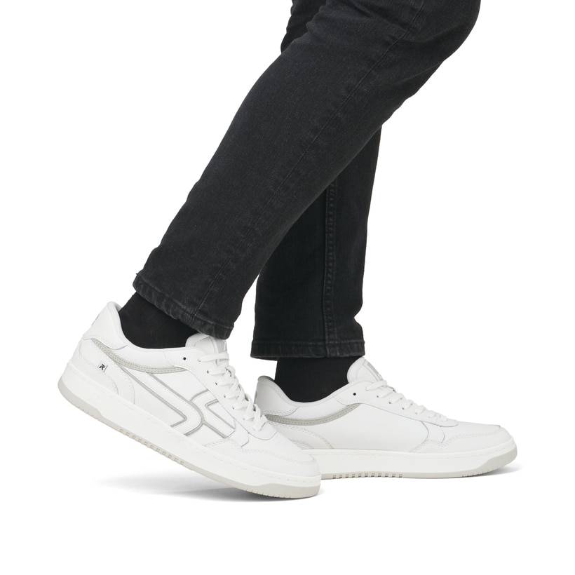 Rieker Artikelnummer U1900-80 Rieker Herren Sneaker Low frostweiß-grau Zeitlich begrenztes Angebot