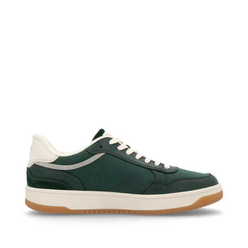 Rieker Artikelnummer U1900-54 Rieker Herren Sneaker Low waldgrün-weiß Große Rabatte