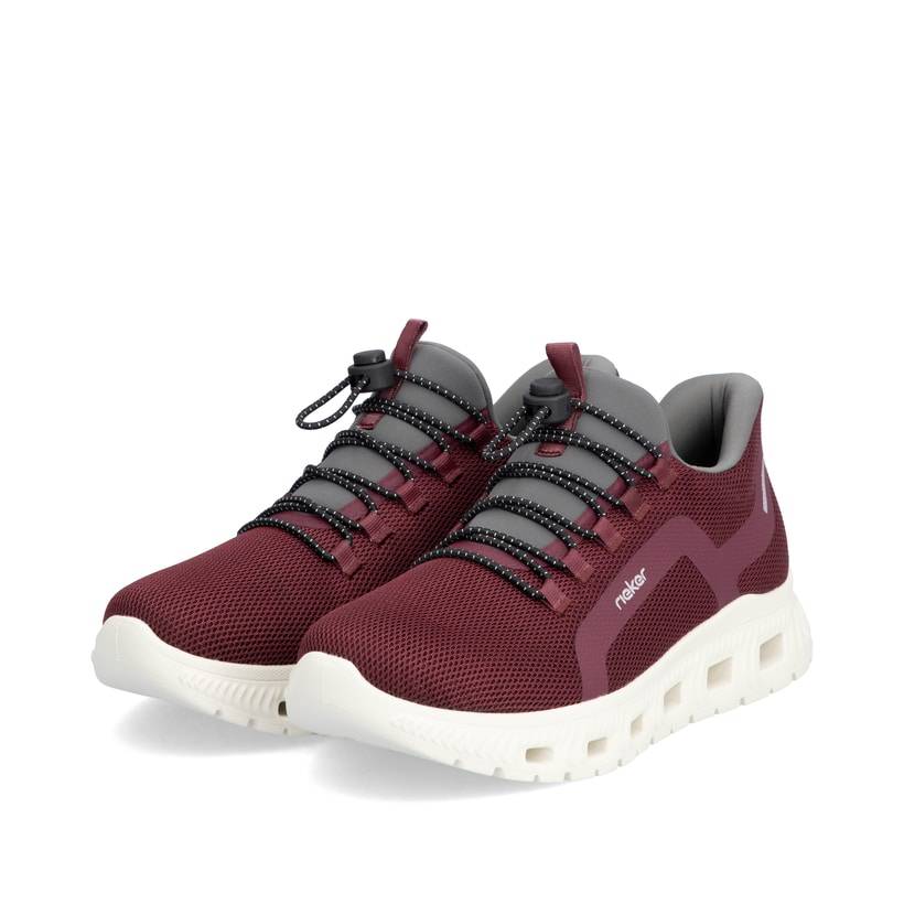 Rieker Artikelnummer M6066-30 Rieker Damen Slipper weinrot VIP-Rabatte