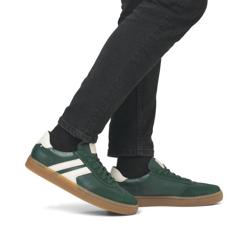 Rieker Artikelnummer U0707-54 Rieker Herren Sneaker Low waldgrün-weiß Letzte 2 Tage