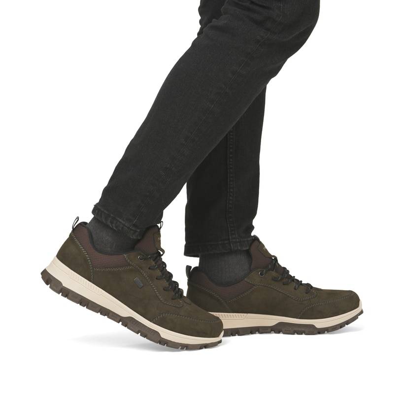 Rieker Artikelnummer 35503-54 Rieker Herren Schnürschuhe khakigrün Vierteljährliche Förderung