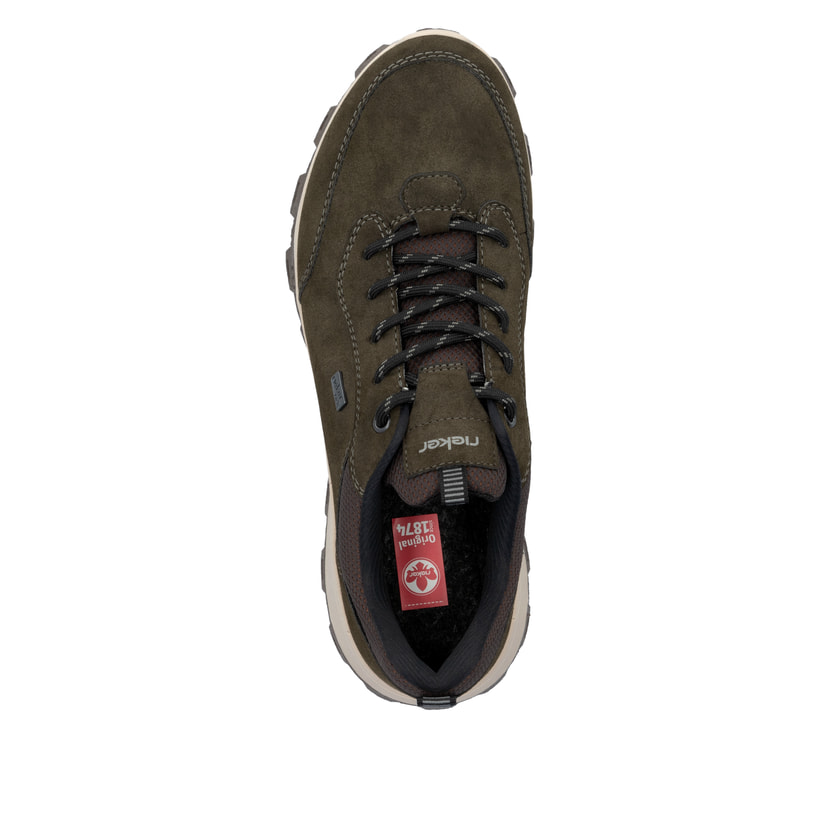 Rieker Artikelnummer 35503-54 Rieker Herren Schnürschuhe khakigrün Vierteljährliche Förderung