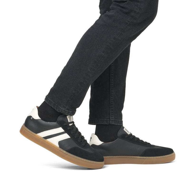 Rieker Artikelnummer U0707-00 Rieker Herren Sneaker Low carbonschwarz-weiß Riesige Rabatte