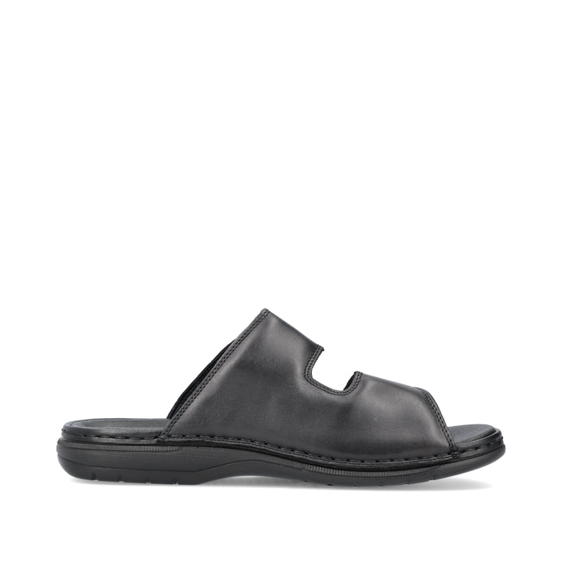 Rieker Artikelnummer 25590-00 Rieker Herren Pantoletten glanzschwarz Clearance-Verkauf