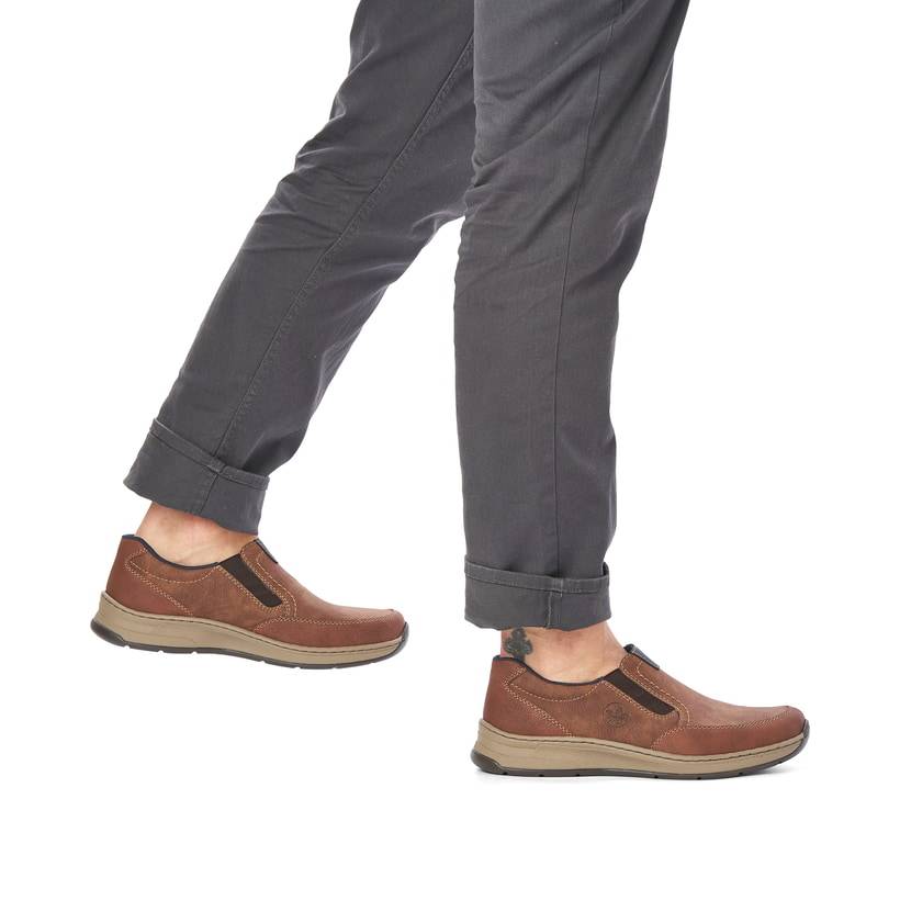 Rieker Artikelnummer 14362-24 Rieker Herren Slipper holzbraun Begrenzt auf 3 Tage
