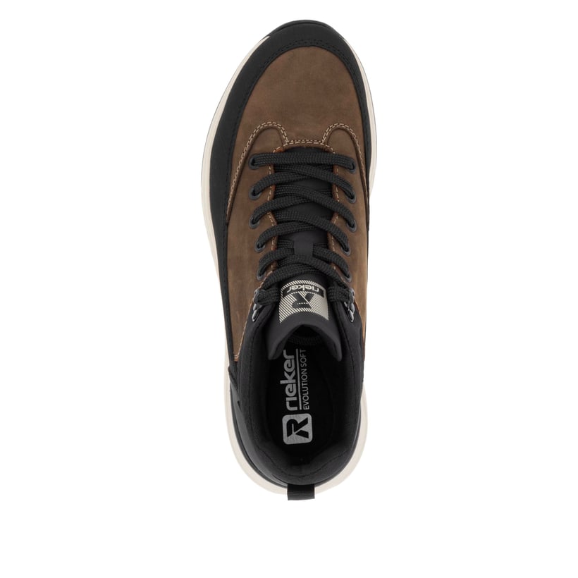 Rieker Artikelnummer U0173-22 Rieker Herren Schnürstiefel nougatbraun-schwarz Online