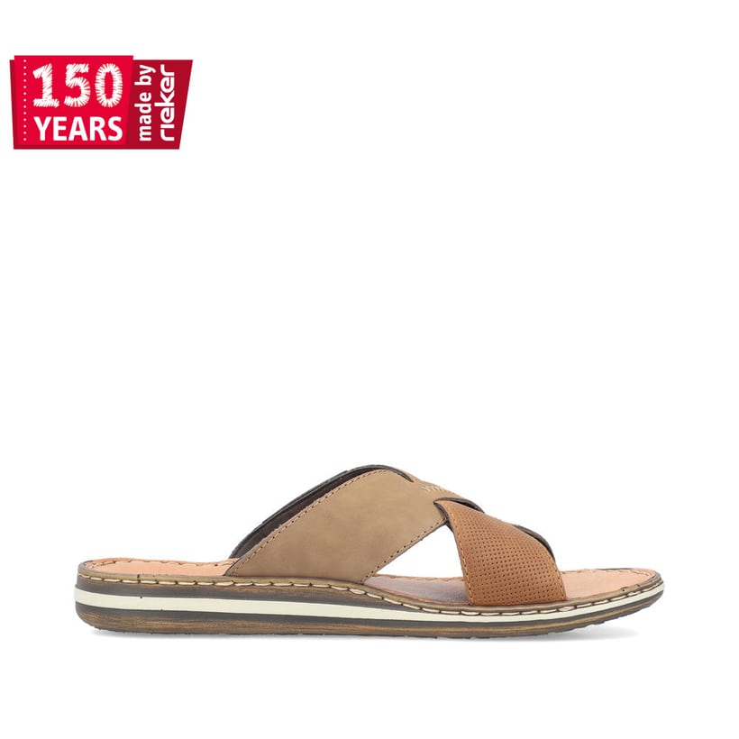 Rieker Artikelnummer 21088-25 Rieker Herren Pantoletten hellbraun Outlet