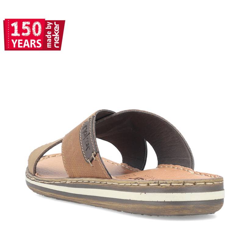 Rieker Artikelnummer 21088-25 Rieker Herren Pantoletten hellbraun Outlet