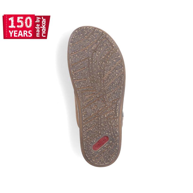 Rieker Artikelnummer 21088-25 Rieker Herren Pantoletten hellbraun Outlet