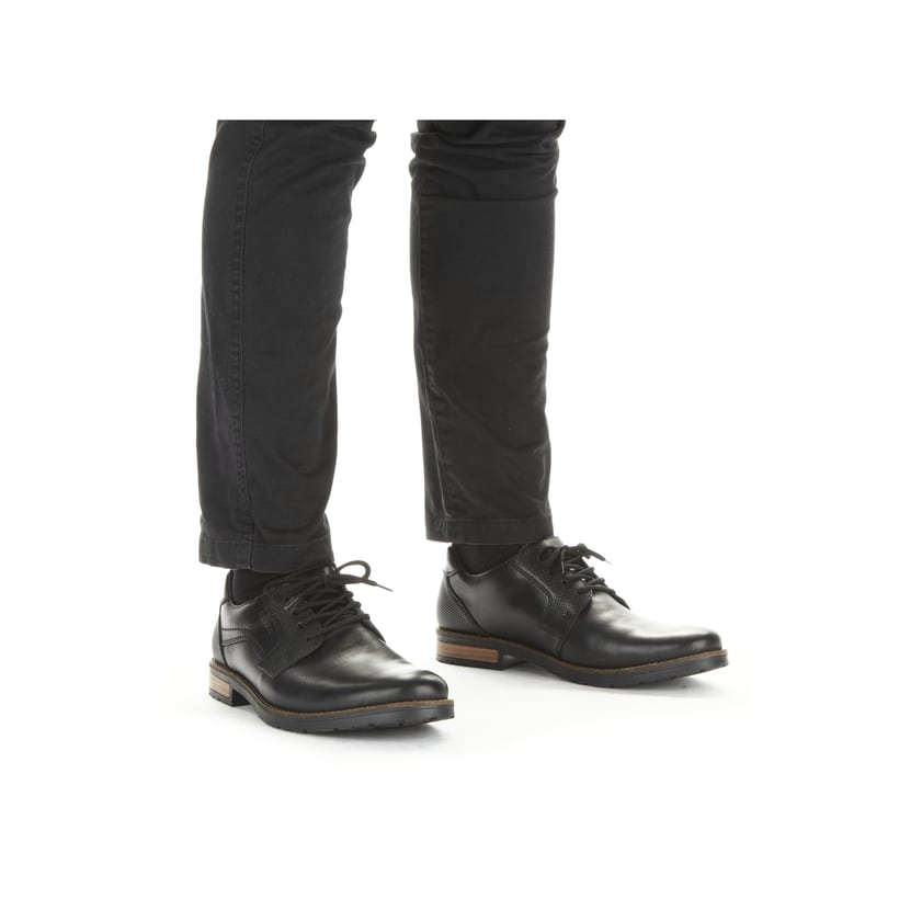 Rieker Artikelnummer 14603-00 Rieker Herren Schnürschuhe glanzschwarz Günstiger Verkauf