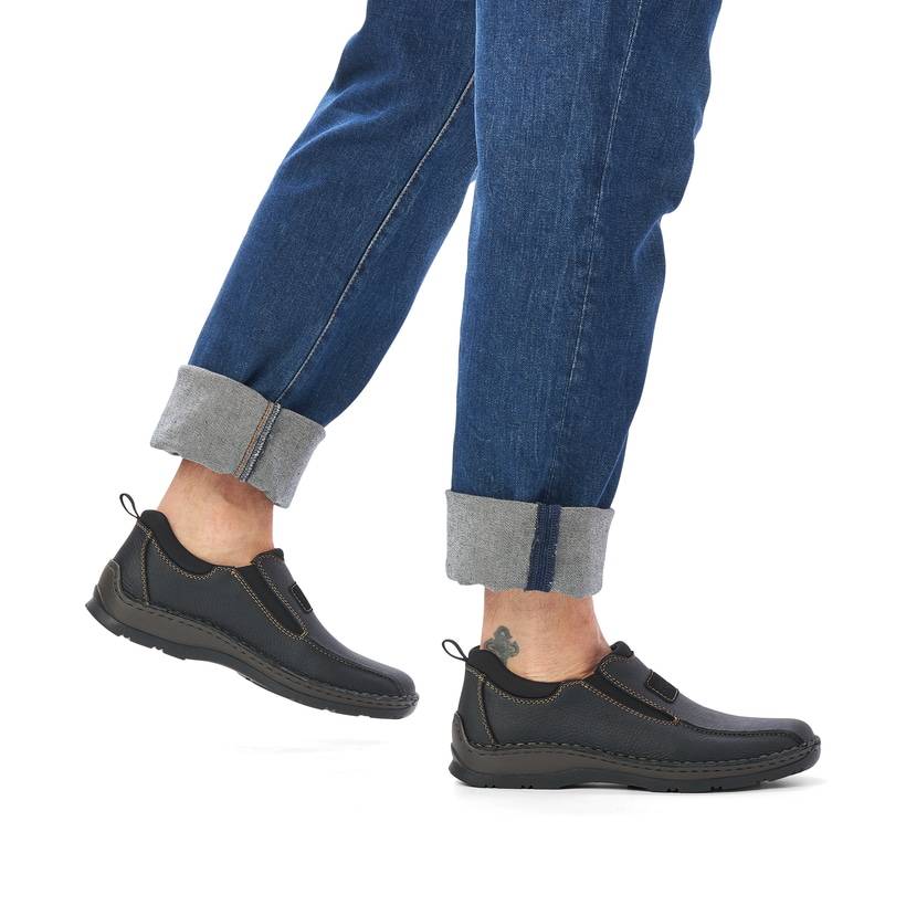 Rieker Artikelnummer 05363-00 Rieker Herren Slipper tiefschwarz Sonderangebot