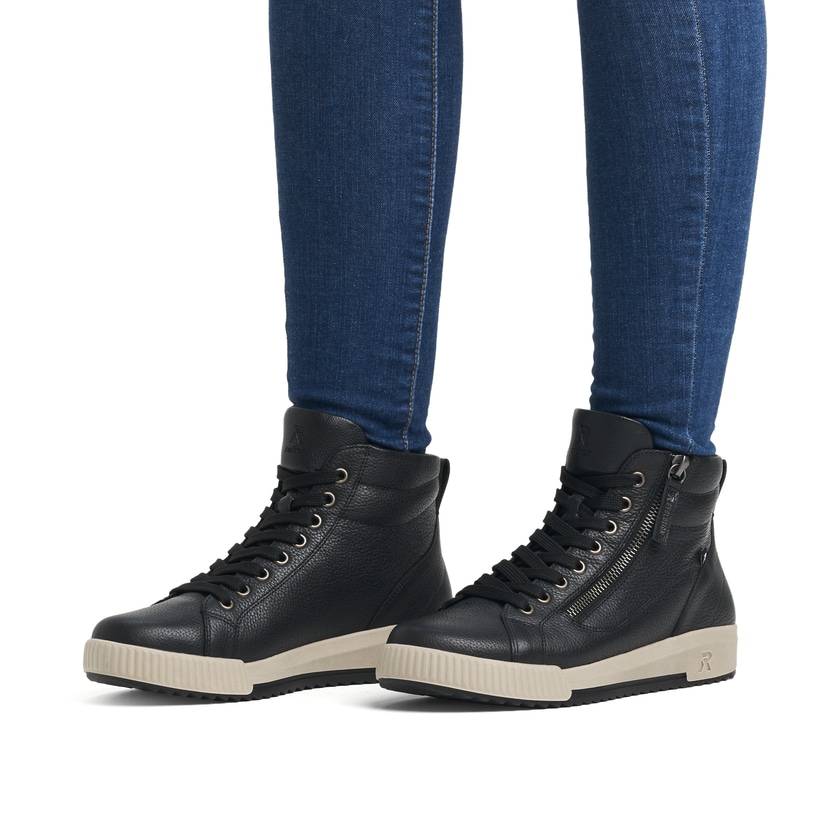 Rieker Artikelnummer W0164-00 Rieker Damen Sneaker High carbonschwarz Flash Sale