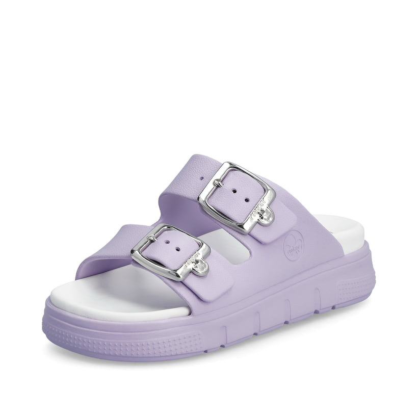 Rieker Artikelnummer P2180-30 Rieker Damen Pantoletten fliederfaben Online Shopping