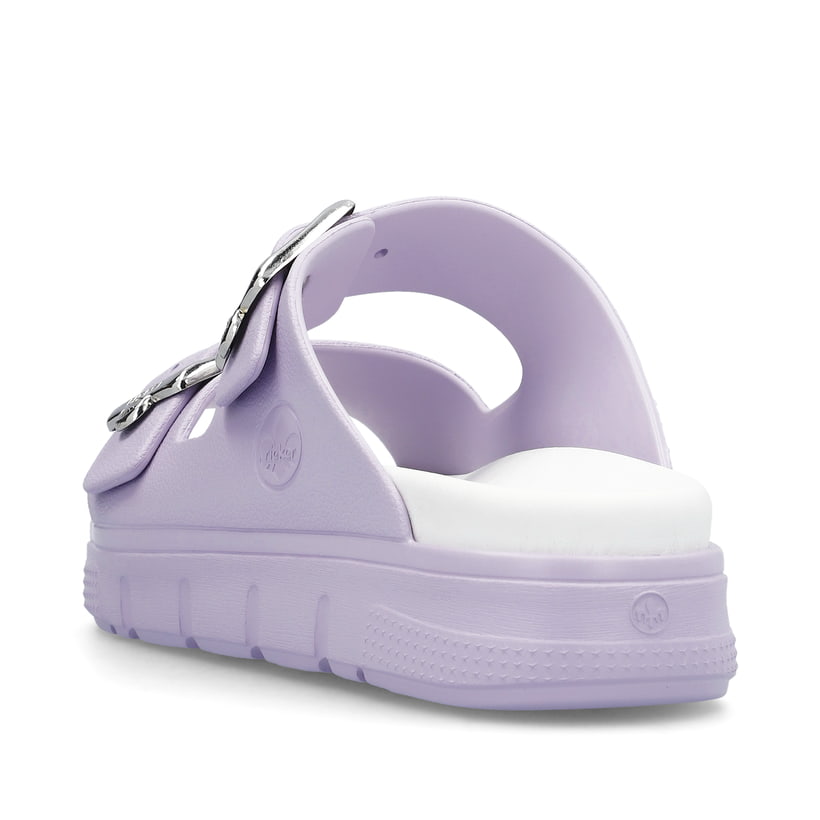 Rieker Artikelnummer P2180-30 Rieker Damen Pantoletten fliederfaben Online Shopping