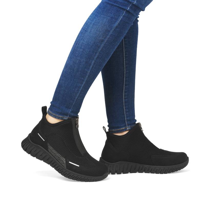 Rieker Artikelnummer M5351-00 Rieker Damen Slipper tiefschwarz Preisnachlass