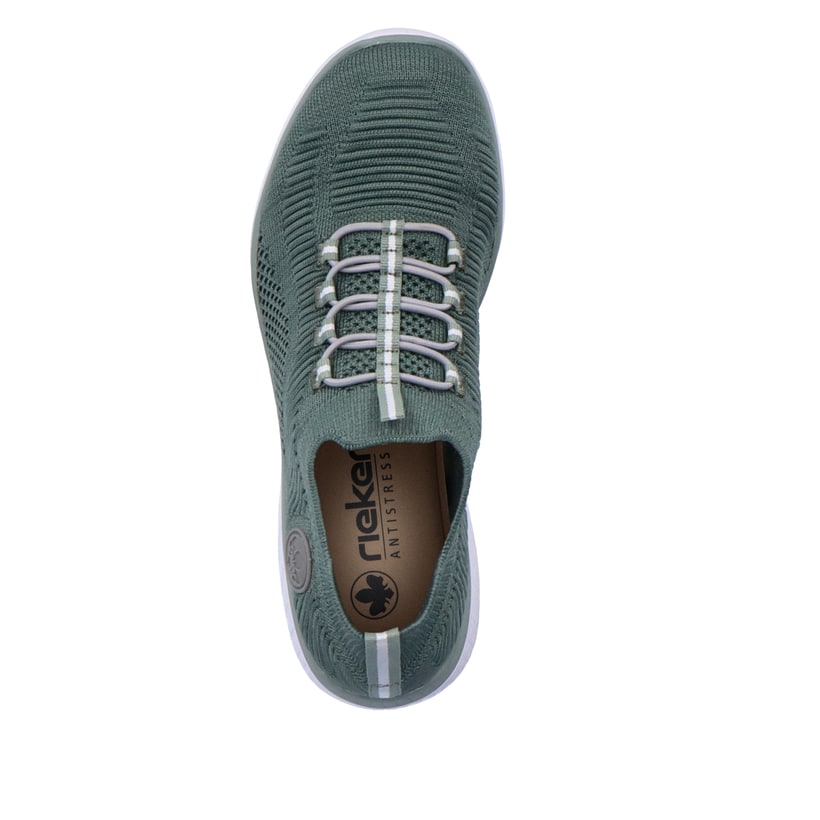 Rieker Artikelnummer M5074-52 Rieker Damen Slipper blaugrün Saisonschlussverkauf
