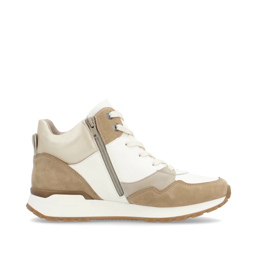 Rieker Artikelnummer W0672-80 Rieker Damen Sneaker High weiß-beige Weihnachtsangebot