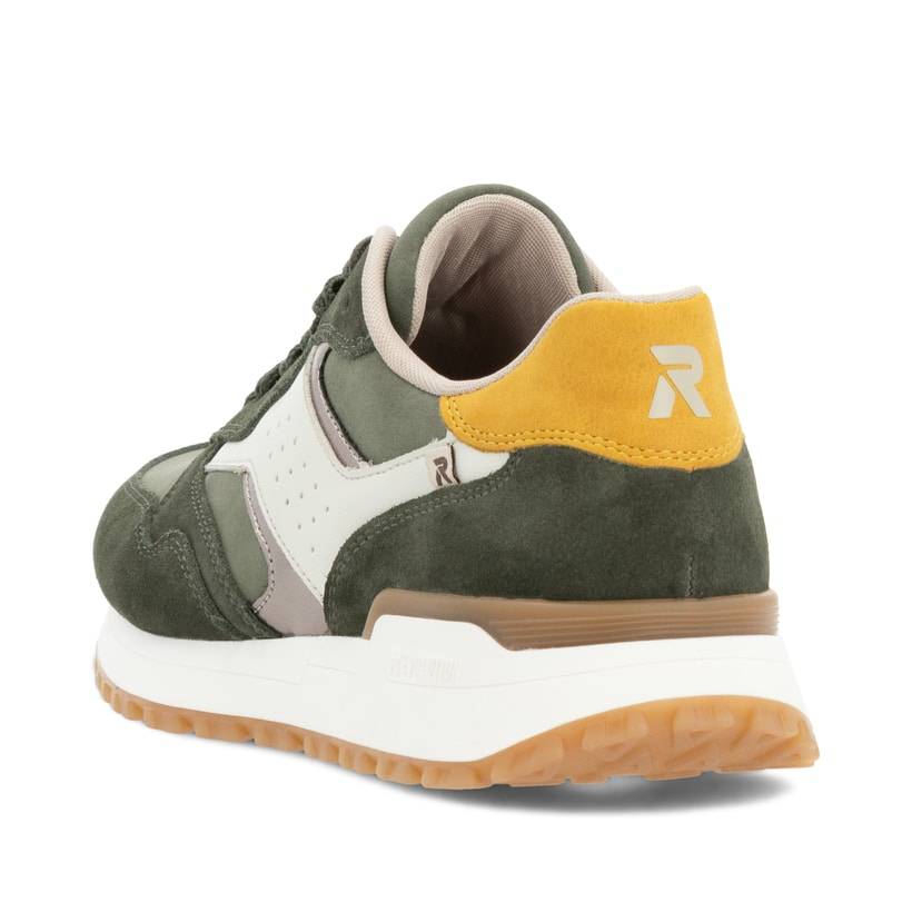 Rieker Artikelnummer W0607-54 Rieker Damen Sneaker Low khaki-cremeweiß Osterangebot