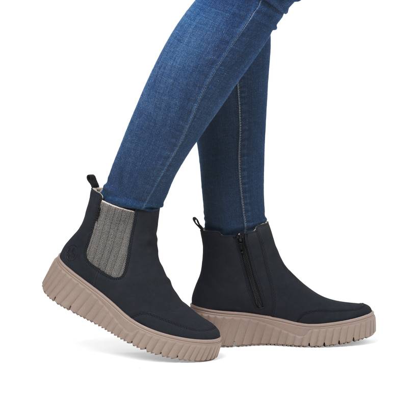 Rieker Artikelnummer N2553-14 Rieker Damen Chelsea Boots nachtschwarz Muttertagsangebot