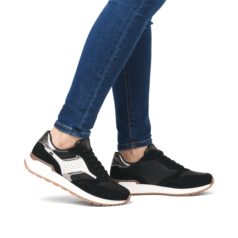 Rieker Artikelnummer W0607-00 Rieker Damen Sneaker Low urbanschwarz-cremeweiß Vatertagsangebot