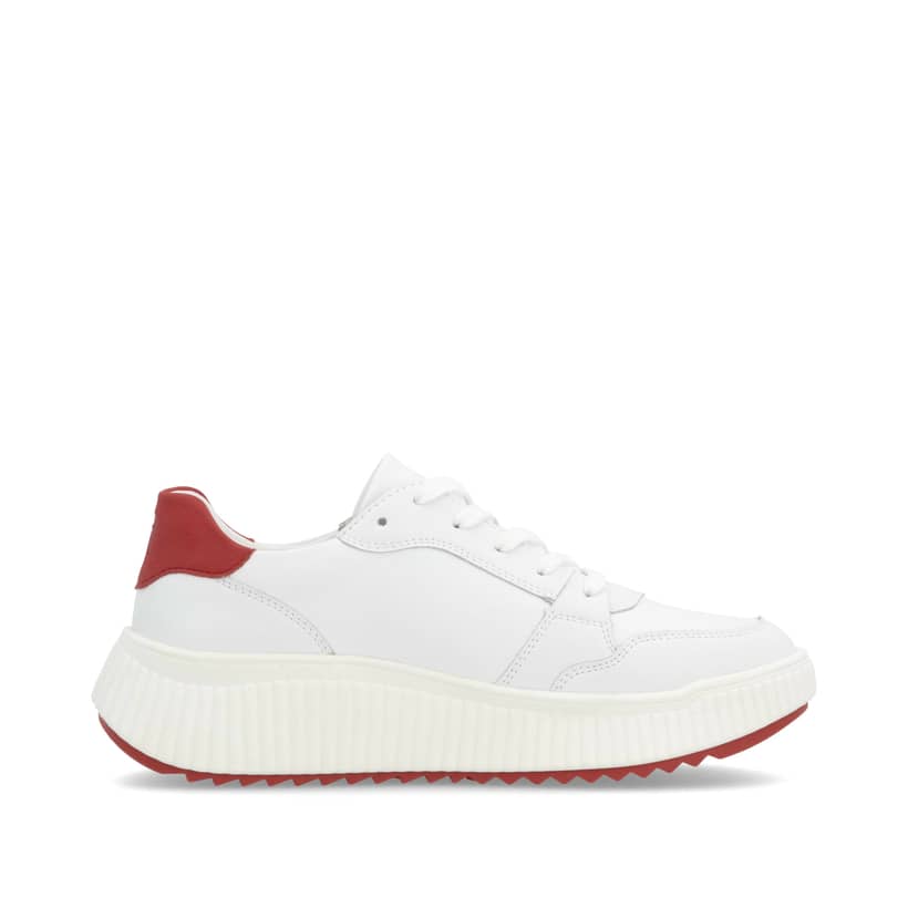 Rieker Artikelnummer W1700-80 Rieker Damen Sneaker Low kristallweiß-rot Heißer Verkauf