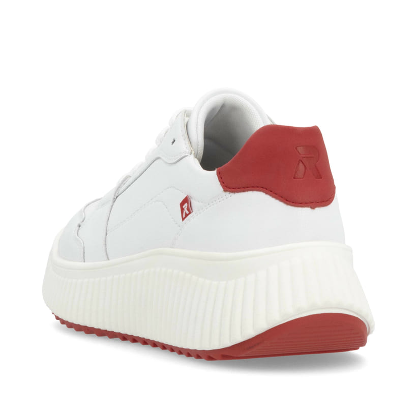 Rieker Artikelnummer W1700-80 Rieker Damen Sneaker Low kristallweiß-rot Heißer Verkauf