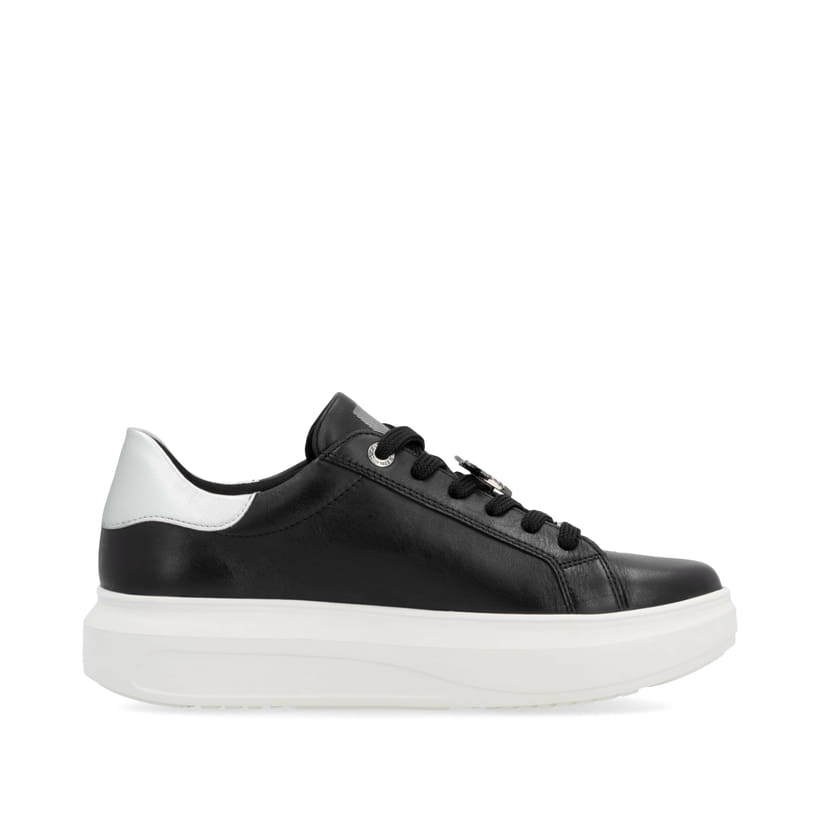Rieker Artikelnummer W1202-00 Rieker Damen Sneaker Low mattschwarz-silber Top Angebot